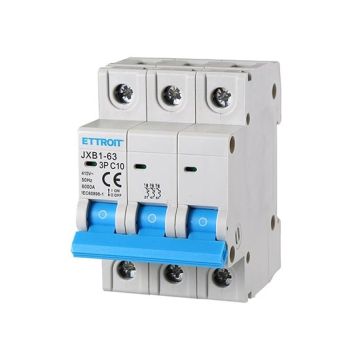 ETTROIT Automatischer Schutzschalter 3P 10A 220V 380V 3 DIN-Module JX131060