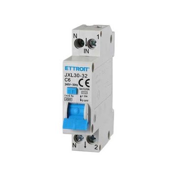 Fehlerstromschutzschalter 1P+N 6A 220V 4,5kA 30mA 220V 1 DIN Modul Ettroit JX250640