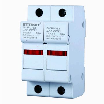 Zylindersicherungshalter für DIN-Schiene 2P 14 x 51 mm ETTROIT JX12251
