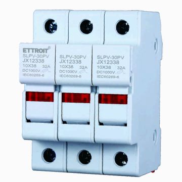 Zylindersicherungshalter für DIN-Schiene 3P 10 x 38 mm ETTROIT JX12338