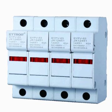 Zylindersicherungshalter für DIN-Schiene 4P 14 x 51 mm ETTROIT JX12451