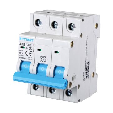 ETTROIT Automatischer thermischer Magnetschalter 3P 32A 380V 6KA 3 DIN-Module - JX133260