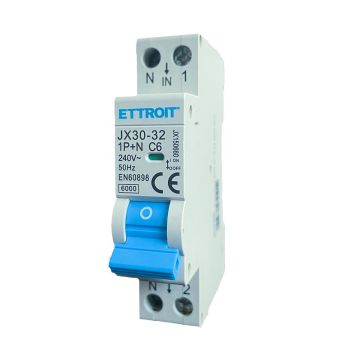 ETTROIT Magnetothermischer Schalter 1P+N 6A 220V 6KA JX150660