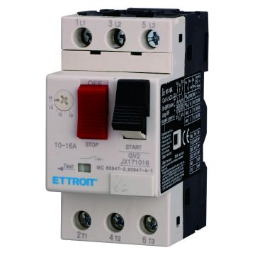 ETTROIT Einstellbarer thermomagnetischer Motorschutz 10–16 A Dreiphasiger GV2-Motorschutz - JX171016