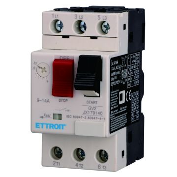 ETTROIT Einstellbarer thermomagnetischer Motorschutz 9–14 A Dreiphasiger GV2-Motorschutz - JX179140