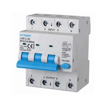 ETTROIT Differenzialer magnetischer Thermoschalter 3P+N 10A 300mA 380V-6KA JX261063