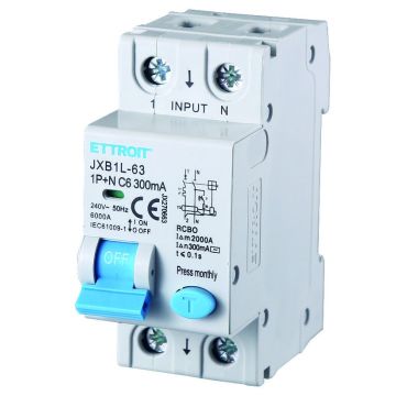 ETTROIT Differenzialer magnetischer Thermoschalter 1P+N 6A 300mA 220V 6KA 2 DIN-Module – JX270663