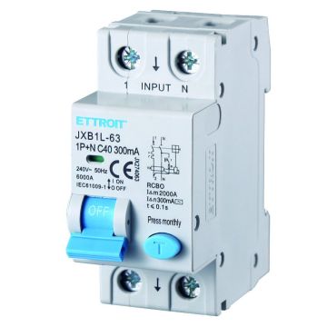 ETTROIT Differenzialer magnetischer Thermoschalter 1P+N 40A 300mA 220V 6KA 2 Din-Module – JX274063