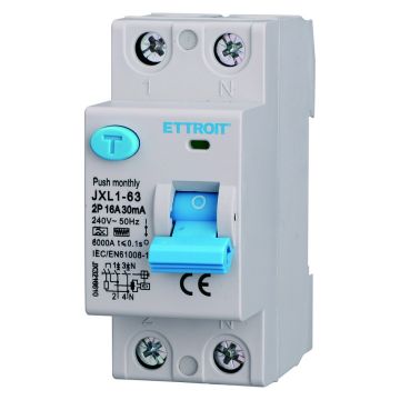ETTROIT Pure Differenzial-Leistungsschalter 2P 16A 30mA 220V-6KA Kurve F - JX3216610