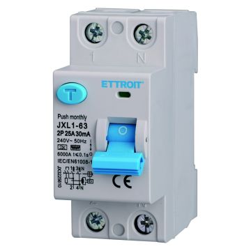 ETTROIT Pure Differenzial-Leistungsschalter 2P 25A 30mA 220V-6KA Kurve F - JX3225610