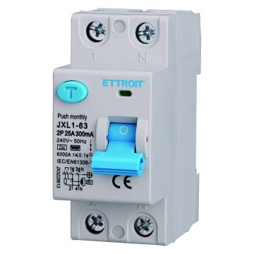 ETTROIT Pure Differenzial-Leistungsschalter 2P 25A 300mA 220V-6KA Kurve F - JX3225613