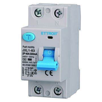ETTROIT Pure Differenzial-Leistungsschalter 2P 40A 300mA 220V-6KA Kurve F - JX3240613