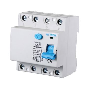 ETTROIT Reiner Fehlerstromschutzschalter 4P 16A 300mA 380V 6KA - JX341663