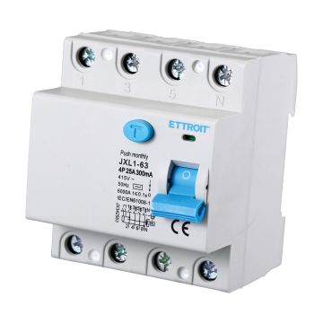 ETTROIT Reiner Fehlerstromschutzschalter 4P 25A 300mA 380V 6KA - JX342563