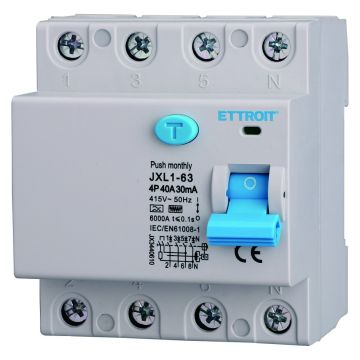 ETTROIT Pure Differenzial-Leistungsschalter 4P 40A 30mA 380V 6KA Kurve F - JX3440610