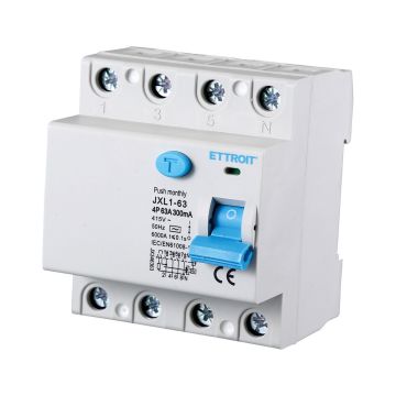 ETTROIT Reiner Fehlerstromschutzschalter 4P 63A 300mA 380V 6KA - JX346363