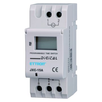 ETTROIT Programmierbarer digitaler Timer, DIN-Schiene, 220 V, 16 A, mit Anzeige, bis zu 8 Programme – JX601516