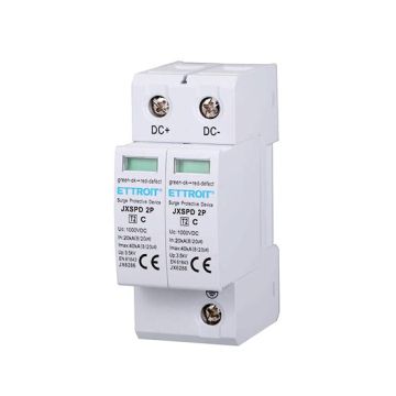 Photovoltaik-Überspannungsableiter Typ 2 DC Niederspannung 40KA 1000V 2 DIN-Module Ettroit JX6286