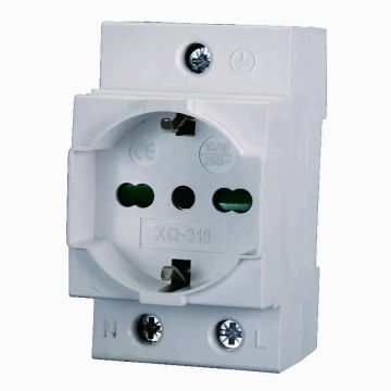 ETTROIT JXDA-05 Schuko-Steckdose – Bypass 16 A 220 VAC von DIN-Anschlussfeld 2,5 Module