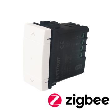 ETTROIT Smart ZigBee Tuya Rollladen-Auf- und Ab-Taster 230 V Weiß Kompatibel mit BTicino Living – SKU LBZB1202