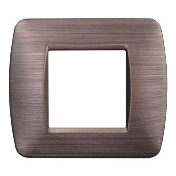 ETTROIT 2-Sitzer 2P Kunststoffplatte Farbe Satin Gold Kompatibel mit Bticino Living Light - LN85211