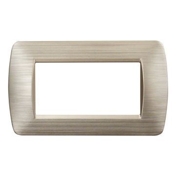 ETTROIT Kunststoffplatte 4P, Farbe Satingold, kompatibel mit Bticino Living Light – LN85411