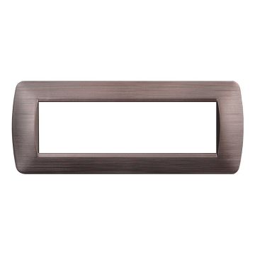 ETTROIT Kunststoffplatte 7P, Farbe Satinbronze, kompatibel mit Bticino Living Light – LN85710
