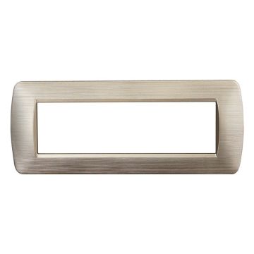 ETTROIT 7P-Platte, Farbe Satingold, kompatibel mit Bticino Living Light LN85711