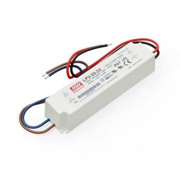Meanwell LPV-20-24 Schaltnetzteil mit Einzelausgang 24V 20W 0,84A wasserdicht IP67