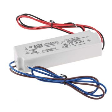 Meanwell LPV-35-12 Schaltnetzteil mit Einzelausgang, 12V 36W 3A wasserdicht IP67 Meanwell LPV-35-12 Schaltnetzteil mit Einzelausgang, 12V 36W 3A wasserdicht IP67