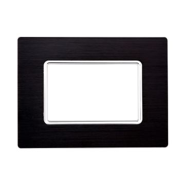 ETTROIT MT86302 Aluminiumplatte Solar Serie 3P, Farbe Schwarz, kompatibel mit Bticino Matix