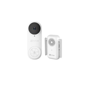 EZVIZ DB2 2K Akkubetriebene WLAN-Video-Türklingel mit Innenklingel, KI-Personenerkennung und Nachtsicht