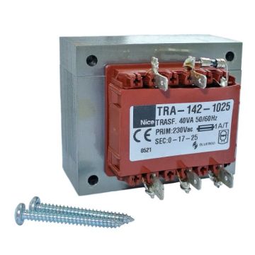 Nice TRA142.1025 Ersatztransformator RUN 2500 230V 22V 30Va F. Nice TRA142.1025 Ersatztransformator RUN 2500 230V 22V 30Va F.