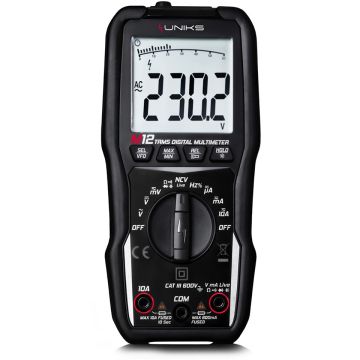 UNIKS M12 – Kompaktes Digitalmultimeter TRMS 600 V/10 A, Kat. III