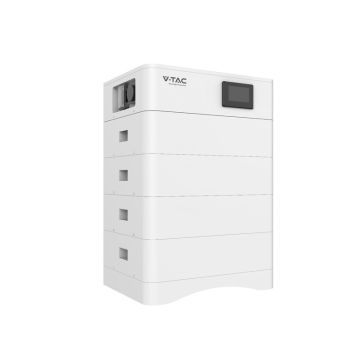 V-TAC-Batteriesatz 20 kWh HOCHSPANNUNG (4 * 5,12 kWh) Stapelbare Speicherbatterien Integriertes BMS 204,8 V, IP65, CEI 0-21 – 120024