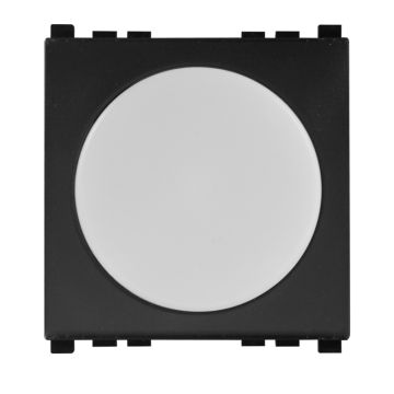 ETTROIT LED-Stufenleuchte, 2 Module, 220 V, 4000 K, mit Ein-/Ausschalter, kompatibel mit Vimar Arké, Schwarz – VA0322