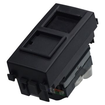 ETTROIT RJ45 CAT5E Datenbuchse Netzwerkstecker Farbe schwarz, kompatibel mit Vimar Arke - VA2355
