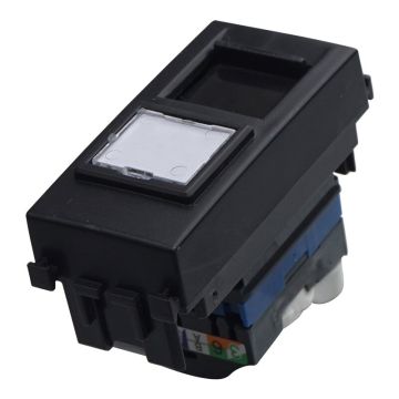 ETTROIT RJ45 CAT6 Datenbuchsenmodul Netzwerkanschluss kompatibel mit Vimar Arke Farbe schwarz, VA2356