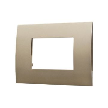 ETTROIT Kunststoffplatte Venus Serie 3P Bronzefarbe Kompatibel mit Vimar Arke VA83310