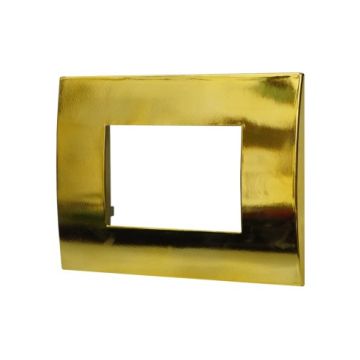 ETTROIT Platte Serie Venus 3P Kunststoff Farbe Gold glänzend Kompatibel mit Vimar Arke VA83312