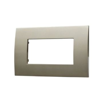 ETTROIT VA83410 Venus Serie 4P Kunststoffplatte, Farbe Bronze, kompatibel mit Vimar Arke