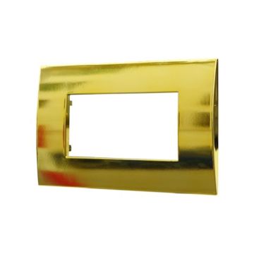 ETTROIT Kunststoffplatte 4P, Farbe Gold glänzend, kompatibel mit der Venus-Serie und Vimar Arke VA83412