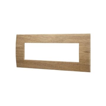 ETTROIT VA83705 Kunststoffplatte 7P der Venus-Serie, dunkle Holzfarbe, kompatibel mit Vimar Arke