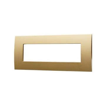 ETTROIT VA83711 Venus Serie 7P Kunststoffplatte, Farbe Gold, kompatibel mit Vimar Arke