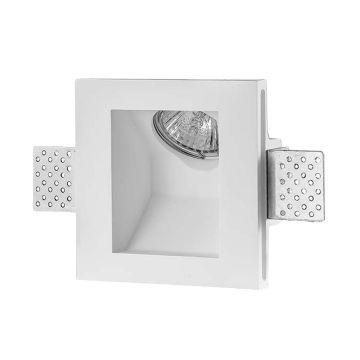 V-TAC VT-11009 LED-Einbaustrahler aus Gips, quadratisch, GU10, weiße Farbe, Licht, Top-Cut, verdeckt, Artikelnummer 6773