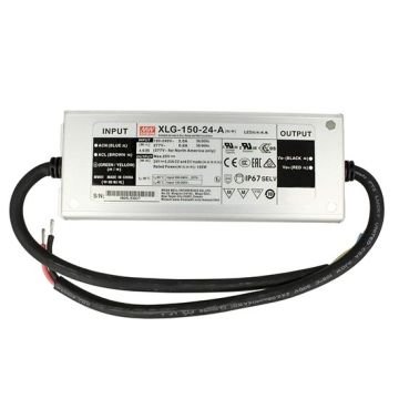 MeanWell XLG-150-24-A AC/DC LED Treiber Transformator 150W 24V 6.25A 100-305V Einstellbarer Potentiometer PFC Funktion Wasserdicht IP67