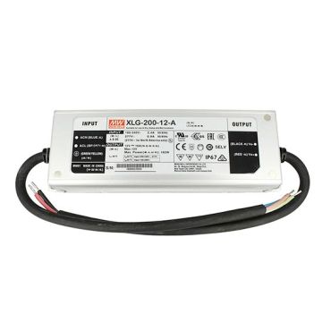 MeanWell XLG-200-12-A AC/DC LED Treiber Transformator 192W 12V 16A 100-305V Einstellbarer Potentiometer PFC Funktion Wasserdicht IP67