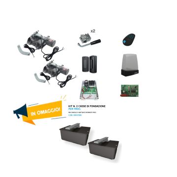 CAME Promo - FROG-AE-Automatisierungskit für unterirdische Drehtore mit Encoder und kostenlosen Fundamentkästen