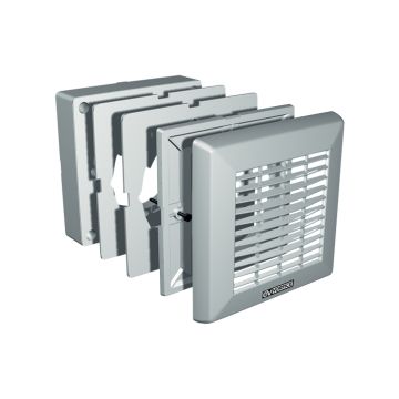 Vortice F 100/4″ Fenster-Kit – Adapter für F 100 Lüfter mit automatischer Klappe, IPX4 22131