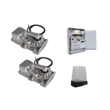CAME Kit FROG‑X 8K01MI‑008 – Unterflurautomation Doppelflügel 24 V, 2 Motoren, CXN BUS-Panel, Blinklicht